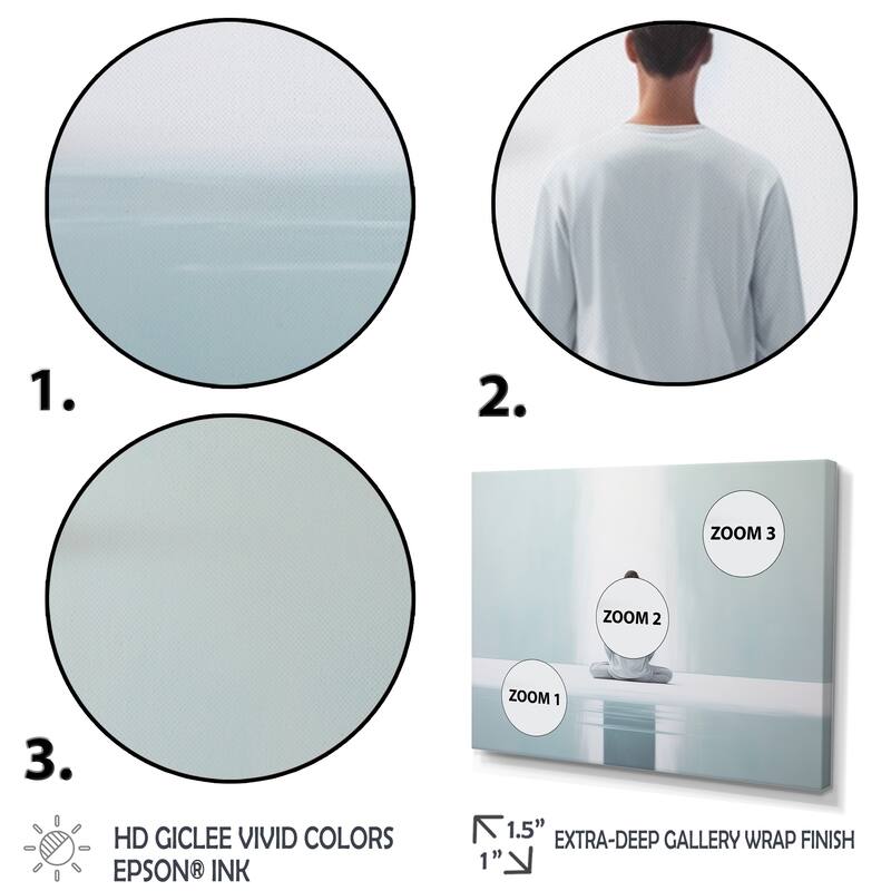 Designart "White Meditation Harmony Of Mind" Spiritual Multipanel Wall